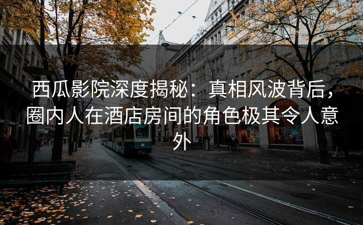 西瓜影院深度揭秘：真相风波背后，圈内人在酒店房间的角色极其令人意外